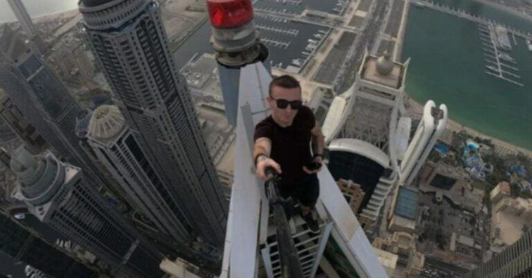 Rimi Lucidi Fall video – Daredevil Rimi Lucidi plummeted to death after falling off 68th floor